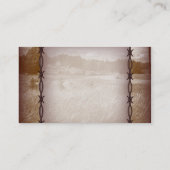 動揺してバーワイヤー西部の田舎牧場ファーム 名刺 (裏面)