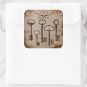 動揺してビクトリアンヴィンテージアンティーク鍵 スクエアシール (バッグ)