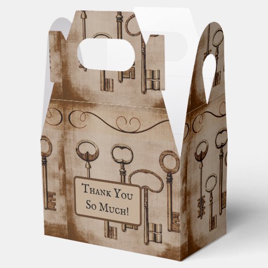 動揺してビクトリアンヴィンテージアンティーク鍵 フェイバーボックス (オープン)