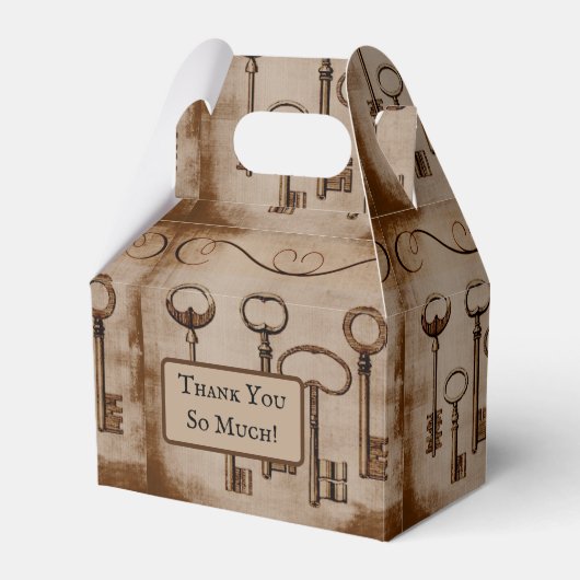 動揺してビクトリアンヴィンテージアンティーク鍵 フェイバーボックス (正面サイド)