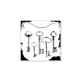 動揺してビクトリアンヴィンテージアンティーク鍵 ラバースタンプ (インプリント)