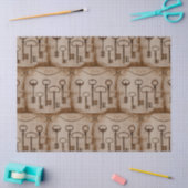 動揺してビクトリアンヴィンテージアンティーク鍵 薄葉紙 (クラフト)