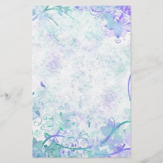 動揺してファンシー縁どフローラ 便箋 (正面)