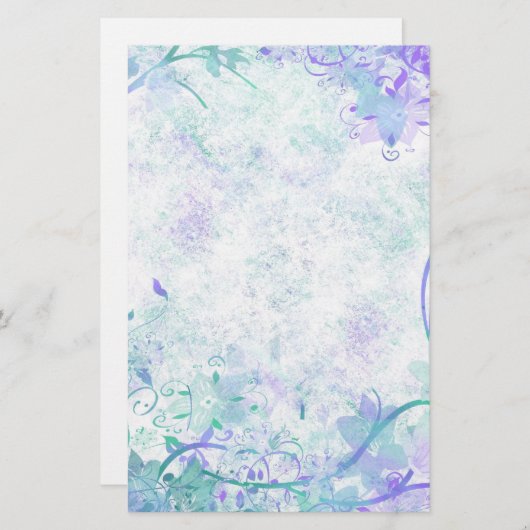 動揺してファンシー縁どフローラ 便箋 (正面/裏面)