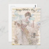 動揺してファンタジー女性が花粒集め ポストカード (正面/裏面)