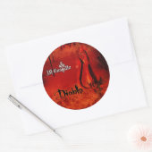 動揺してラウンドステッカスタマイズカー ラウンドシール (封筒)