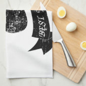 動揺してリボン付き犬の足 キッチンタオル (四つ折り)