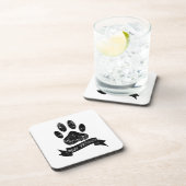 動揺してリボン付き犬の足 コースター (右側)