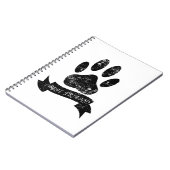 動揺してリボン付き犬の足 ノートブック (左側)