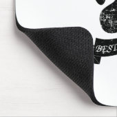 動揺してリボン付き犬の足 マウスパッド (コーナー)