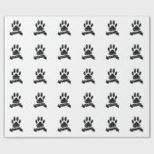 動揺してリボン付き犬の足 ラッピングペーパー (フラット)
