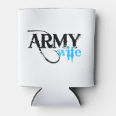 動揺してレタリング軍妻 缶クーラー (正面)