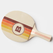 動揺してレトロストライプのダークイニシャル 卓球ラケット (横)