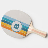 動揺してレトロレインボーダークイニシャル 卓球ラケット (横)
