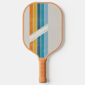 動揺してレトロレインボー（名前あり） ピックルボールラケット (正面)