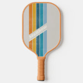 動揺してレトロレインボー（名前あり） ピックルボールラケット (裏面)