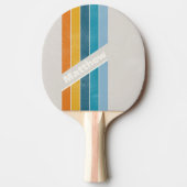動揺してレトロレインボー（名前あり） 卓球ラケット (正面)