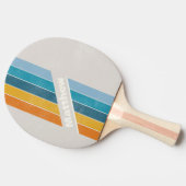 動揺してレトロレインボー（名前あり） 卓球ラケット (横)