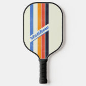 動揺してレトロ5ストライプの名 ピックルボールラケット (正面)