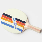 動揺してレトロ5ストライプの名 卓球ラケット (横)