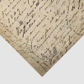 動揺してヴィンテージの手書スクリプトの分離 薄葉紙 (詳細)