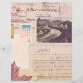 動揺してヴィンテージコラージュ仕訳帳スクラップブック紙 (裏面)