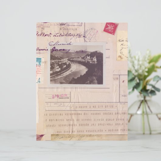 動揺してヴィンテージコラージュ仕訳帳スクラップブック紙 (スタンド正面)