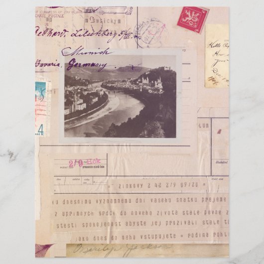 動揺してヴィンテージコラージュ仕訳帳スクラップブック紙 (正面)