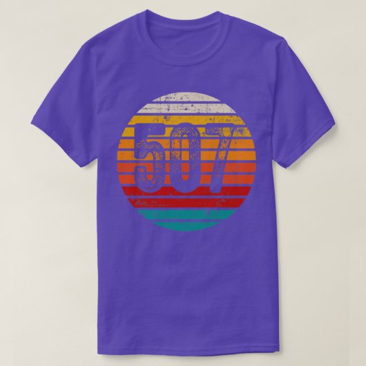 動揺してヴィンテージサンセット507市外局番 Tシャツ (デザイン正面)