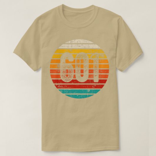 動揺してヴィンテージサンセット601エリアコード Tシャツ (デザイン正面)