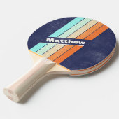 動揺してヴィンテージスタイルストライプレトロ名 卓球ラケット (正面アングル)