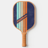 動揺してヴィンテージスタイルレトロダーク（名前あり） ピックルボールラケット (正面)