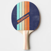 動揺してヴィンテージスタイルレトロダーク(名前あり) 卓球ラケット (正面)