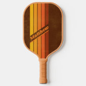 動揺してヴィンテージストライプスタイルの名前が濃い ピックルボールラケット (正面)