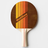 動揺してヴィンテージストライプスタイルの名前が濃い 卓球ラケット (正面)