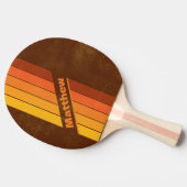 動揺してヴィンテージストライプスタイルの名前が濃い 卓球ラケット (横)