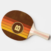 動揺してヴィンテージストライプスタイル付イニシャル 卓球ラケット (横)