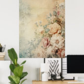 動揺してヴィンテージフローラ ポスター (ホームオフィス)