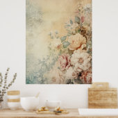 動揺してヴィンテージフローラ ポスター (キッチン)