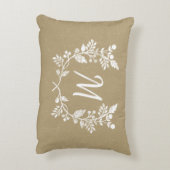 動揺してヴィンテージリースデザインカスタムイニシャル アクセントクッション (裏面(縦))