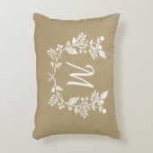 動揺してヴィンテージリースデザインカスタムイニシャル アクセントクッション (正面(垂直))
