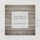 動揺してヴィンテージ再生木材 スクエア名刺 (正面)