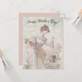 動揺してヴィンテージ女性が花粒集め