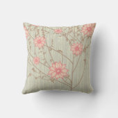 動揺してヴィンテージ花アメリカのMoJo枕 クッション (裏面)