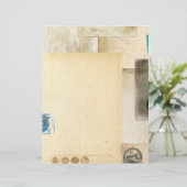 動揺してヴィンテージ転記仕訳帳スクラップブック紙 (スタンド正面)