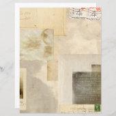 動揺してヴィンテージ退色ジャーナルのスクラップブック紙 (正面/裏面)