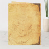 動揺してヴィンテージ飾クリスマスツリーサンタ カード (裏面)