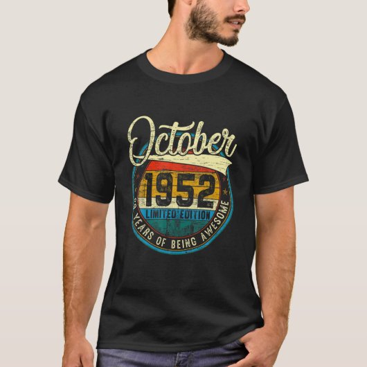 動揺してヴィンテージ1952年10月69日ギフト69 Tシャツ (正面)