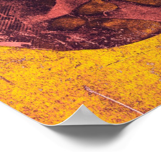 動揺して不気味スカルアートポスター12" x 12" ポスター (角)