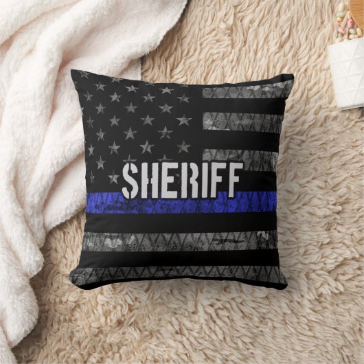 動揺して保安官旗 クッション (ブランケット)